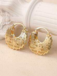 1 Pair Charming Hoop Earrings, Women's Wedding Anniversary Accessory Gift - 3# - View 8