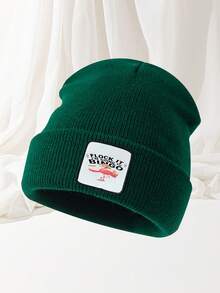 1pc "Flock It I'm Going To Bingo" Funny Slogan Acrylic Knit Beanie With Printed Fabric Label - A - View 12