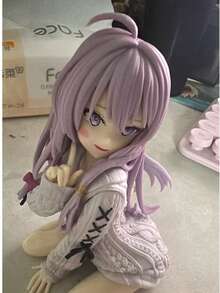 1pc/Wandering Witch: The Journey Of Elaina Figure Sitting Pose Sweater Dress Rena Looking Back Anime 2D Beautiful Girl Ornament - Multicolor - View 7