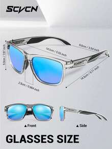 KAPVOE SCVCN Stylish Polarized Cycling Glasses – Essential For Beach, Pool, And Fishing; Unisex; Suitable For Mountain And Road Biking. - Multicolor - View 9