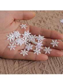 10G/Bag Christmas Snowflake Sequins, Shiny Snowflake Round Table Confetti, Holiday Party Tabletop Centerpiece Decoration, Christmas Tree Skirt Decor, Snowflake Sequins For Christmas Theme Party, Wedding And Birthday - Multiple Styles - View 7