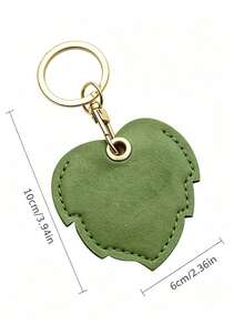Access Card Holder - High-Quality PU Material, Green Maple Leaf Shape, Compact And Portable, Anti-Loss Lanyard Hook, For Access Cards, Elevator Key Holders, ID Cards, AirTag, TileMate, Key Protection Covers, All-In-One Card Holder With Keychain - Multicolor - View 9