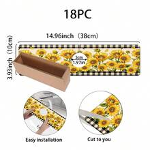 1pc Sunflower Pattern, Sink Faucet Absorbent Mat, Drainage Mat, Suitable For Kitchen, Bathroom Sink, Countertop, Drainage Mat, Diatomaceous Earth Material, Trimmable, Quick-Dry Mat - Multicolor - View 13