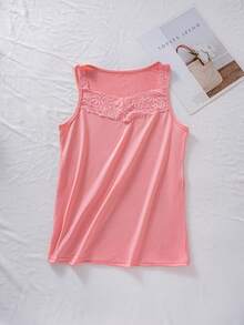 3pcs/Set Women's Lace Sleeveless Camisole Tank Top (No Padding), Side Breast Coverage Design, Slimming And Flattering, Suitable For All Seasons, Basic Top For Layering Or Wearing Alone - Multicolor - View 4
