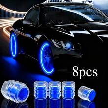 Long Lasting Glow In The Dark Tire Valve Caps – 4/8 Pack Light-Absorbing Fluorescent Valve Stem Caps That Charge By Day & Glow All Night, Universal Fit For Car, Motorcycle & Truck - A - View 15
