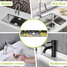 1pc Lemon Pattern, Sink Faucet Absorbent Mat, Drainage Mat, Suitable For Kitchen, Bathroom Sink, Countertop, Drainage Mat, Diatomaceous Earth Material, Trimmable, Quick-Dry Mat - Multicolor - View 8