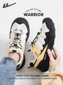 Warrior Fashionable Retro Men's Sports Shoes Spring And Autumn Comfortable Shoes Modest Style Casual Yet Sleek Sneakers All-Day Wear Training Sneakers - Beige/Yellow/Black - View 8