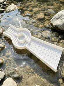1pc Golden Mining Sluice, Used For Golden Prospecting, Portable And Efficient Recovery Tool, With Efficient Anti-Splash Sluice Design, Lightweight Plastic Mining Tool, Suitable For Streams, Rivers, And Creek Golden Prospecting Outdoor Exploration - A - View 9