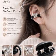 Arvin Klip Dekoratif Aksesori Earphone Bluetooth Kompatibel dengan FreeClip 2, Shokz OpenDots-ONE, TOZO Open-EarRing, Slim C-Bridge OWS (Earphone Tidak Termasuk, Hanya Klip Dekoratif) - View 3