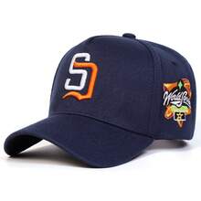 1pc Men's SD Letter Embroidered Baseball Cap, Street Fashion Casual Hat, Suitable For Spring/Autumn Travel, Beach Vacation - Multicolor - View 11