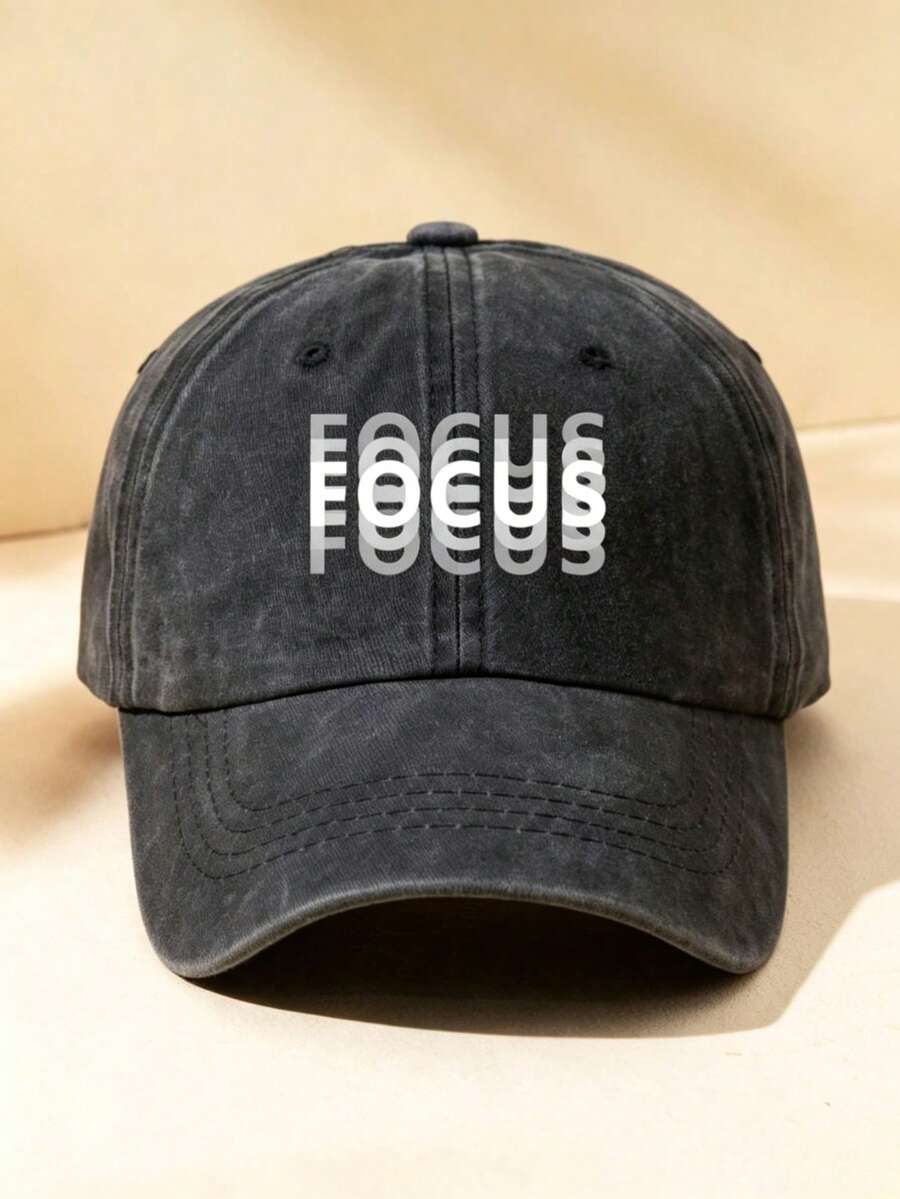 1pc Unisex Outdoor Casual Fashion Letter Print Personalized Vintage Baseball Cap Suitable For Daily Wear