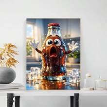1 قطعة مجموعة رسم الماس 5D DIY بنمط الصودا اللطيف - فن الماس الكامل الدائري، فسيفساء حرفية، ديكور جدار المنزل، بدون إطار - بدون إطار - مشاهدة 3