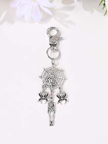 1pc Halloween Cross Heart Bat Skull Skeleton Spider Spider Web Star Dice Sword Backpack Charm Creative Gift - Multicolor - View 21