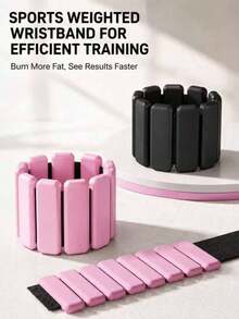 2pcs/2lbs (1lb Each) Adjustable Invisible Weighted Wristbands, Universal For Hands And Feet, Hook And Loop Strap Non-Slip Skin-Friendly, Freely Control Weight Intensity, Suitable For Strength Training, Running, Jumping, Posture Training - Multicolor - View 6