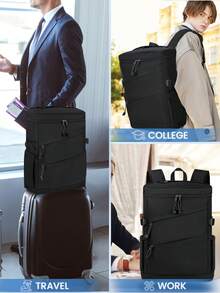 NEWHEY Travel Laptop Backpack For Men 15.6 Inch Business Laptop Backpack With USB Charging Port And Headphone Interface Computer Backpack For College Work - Multicolor - View 3