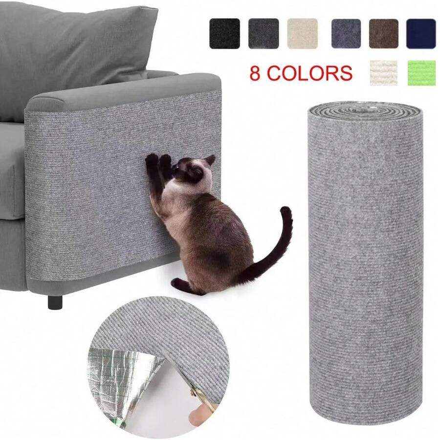 Protector de sofá para arañazos de gato, almohadilla para arañazos de gato, protector adhesivo para arañazos de gato, evita que las garras del gato arañen el sofá, uso interior (decoración del hogar para Navidad, Halloween, otoño)