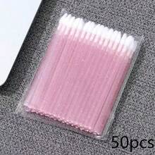 50pcs Crystal Eyelash Cleaning Brushes Disposable Eyebrow Brushes Eyelash Removal Tool Lip Brush Makeup Brush Tool - Pink - View 7