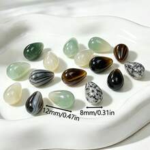 14-16pcs Teardrop Shaped Loose Beads 8x12mm DIY Jewelry Handmade Beading, Suitable For Bracelet, Necklace, Earring Making - 8*12mm Teardrop Beads - View 2