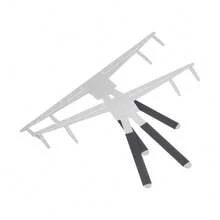 Stainless Steel 2nd Generation 3-Point Positioning Eyebrow Ruler, Golden Ratio Eyebrow Ruler - Silver - View 4