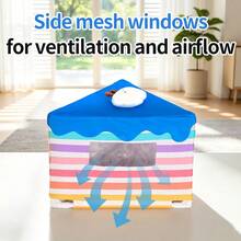 ITANDME Triangular Guinea Pig Hideout, Rainbow Cake Bunny Hideout, Bottomless And Easy To Clean, Small Animal Bed, Guinea Pig Hideout And Cage Accessories-Suitable For Guinea Pigs, Ferrets, Hedgehogs, Dwarf Rabbits, And More - View 7