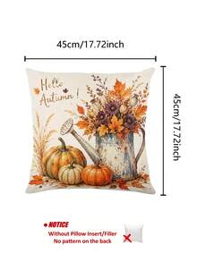 感恩節秋季廚房裝飾桌旗 Hello Autumn 復古澆水壺南瓜圖案 鄉村風感恩節餐桌裝飾 楓葉松果蠟燭印花桌布 餐廳廚房家居裝飾 - 彩色 - 查看 10