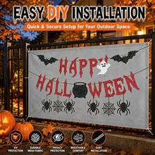 Sunshade Set, Paired With Halloween Hanging Decor, Fence Privacy Screen, High-Density 100% Blackout Privacy Fence Fabric, Windproof Weather-Resistant Tear-Resistant, Suitable For Balcony, Garden, Yard, Fence, Patio - Gray - Grey - View 8