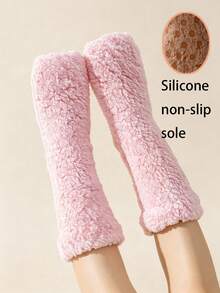 1/2 Pairs Unisex Extra Thick Coral Fleece Warm Winter Sleeping Socks - Thick Warm, Comfortable Indoor/Outdoor Home Slippers, Machine Washable, Perfect For Cold Floors And Bed Use - Multicolor - View 15