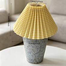 Pleated Fabric Floor Lamp Shade, Dual-Use Table Lamp Shade, Ambient Lighting, Bedroom Bedside Study Living Room Decor Lamp Shade, Easy Assembly (Light Not Included) - Pleated - View 11