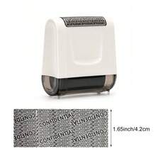 1pc 1.65 Inch Wide Privacy Roller Stamp, Identity Information Anti-Leakage Protection, Address Concealment Stamp For Express Packages, Letters And Documents - White Shell - View 15