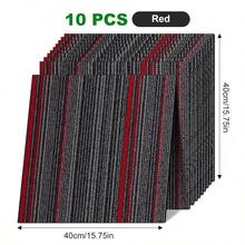 10pcs Interlocking Carpet Tiles, Extra Large & Thick, 15.75x15.75 Inches, Home Flooring, Suitable For Living Room, Dorm, Bedroom, Sofa And Office Areas, Bedside Mat And Interlocking Carpet, Cozy And Comfortable - Multicolor - View 16
