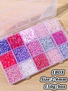 5200pcs/Box 24-Grid Glass Seed Beads DIY Jewelry Making Kit, Suitable For Women Bracelets & Holiday Gifts - Multicolor - View 12