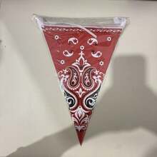 5pcs Red Western Cowboy Party Decorations, Scarf Triangular Flag Banner, Western Cowboy Theme Country Party Decor, Multi-Purpose Outdoor Decoration, With Triangular Paper Flags, Suitable For All Seasons, Room Decoration - Multicolor - View 11