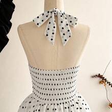Women Short Dresses - Whole Grain Coffee - View 7
