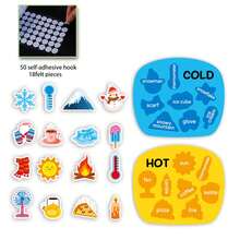 Quixorblex 1 Set Hot & Cold Sorting Felt , Educational Teaching Aid, Temperature Matching Learning Tool, Classroom Learning & Home Education Supplies - Multicolor - View 12