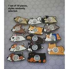 1 Set Cute Puppy Finger Spinner Stress Relief Toy, High-Speed Bearing Smooth Rotation Acrylic Portable Fidget Toy, Desk Decor For Office Workers To Relieve Stress And Heal Emotions (1 Set 10pcs) - Multicolor - View 11