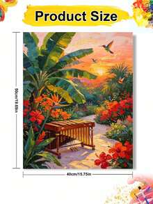1pc Landscape Theme DIY Oil Painting By Numbers, Canvas Painting DIY Crafts, Adult Home Decoration, Holiday Gift. - Sets - View 10