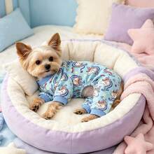Blue Unicorn Dog Warm , Comfortable & Warm, Post-Surgery Anti-Licking | Breathable Pet Recovery Suit - Blue - View 11