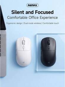 REMAX Bluetooth 5.0 + 2.4G Dual-Mode Wireless Mouse | 35-Hour Battery Life | 10m Stable Transmission | 65g Lightweight Design | Compatible With PC, Laptop, And Tablet - View 4