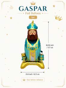 1/3pcs Large Red Green Blue Three Kings Shaped Balloons, Suitable For Christmas Party Decoration, Suitable For Three Kings Day, Epiphany, Three Kings Theme Party, Family Holiday Gathering, Living Room Decor, Party Backdrop, Holiday Photo Area - Multicolor - View 9