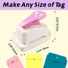 3-In-1 Paper Punch Corner Punching Tool, Suitable For Any Size Label Making, Paper Craft, Card Making, Scrapbooking, Planner, Student School Projects - 3 In 1 Corner Tag Punch - View 3