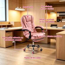 Home Office Chairs - Baby Pink - View 8