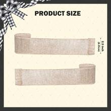 2 Rolls 2.5 Inch Wide Burlap Ribbon With Wire Edge - Perfect For Gift Wrapping, Christmas Tree Decoration - Multicolor - View 2