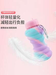 BENNY 600ml (20oz) 彩虹甜甜圈水瓶－可折疊矽膠杯，適合健身、旅行、兒童－防漏（聖誕節/返校禮物）－熱銷商品－家庭戶外水瓶－學生水瓶－價格實惠，可愛設計－單手擠壓－適合戶外旅行/野外旅行/健身運動－適合作為情人節/聖誕節/生日禮物 - Pink Donut Silicone Cup - 查看 9