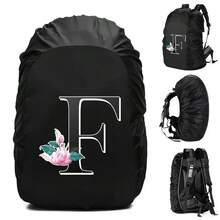 Backpack Rain-Proof Cover Large-Capacity Foldable Hiking Backpack Dust And Sun Protection Cover Suitable For Hiking Camping Mountaineering Outdoor Activities Initial Name 26 Letters Pattern - Black 60L - View 16