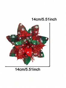 3pcs Set Shiny Red Christmas Decorations, Easy To Install And Place. Can Be Used To Decorate Christmas Trees, Also Suitable For Weddings And Various Holiday Scenes For Floral Arrangements, Enriching Decorative Layers And Creating A Rich Holiday Atmosphere. - A - View 3