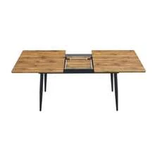 Rectangular Dining Table 190.5cm/150cm, Wood Look, Metal Legs, Kitchen Table For 6–8 People, Modern Industrial - Natural Color - View 6