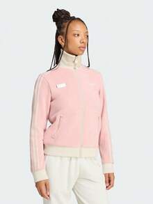 Adidas Originals Women's FAN OG TT Knit Jacket No Hood LD8923 - Baby Pink - View 1