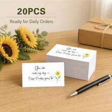 20/50Pcs Sunflower Your Order Made My Day Thank You Insert Cards, Appreciation Note Cards, Small Business Package Insert Cards For Retail Packaging - Sets - View 8