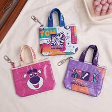 Mesuca Disney 1pc Cartoon Character Printed Mini Tote Bag, Zipper‑Closure Handbag, Portable Daily Carry Pouch, Ideal Casual Storage & Festival Gift For Animation Lovers - Multicolor - View 2
