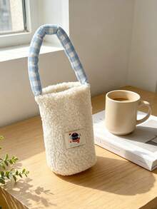4PCSins Fluffy Water Bottle Bag Insulated Cup Outdoor Storage Bag Soft Anti-Drop Anti-Scald Milk Tea Handbag - Multicolor - View 5